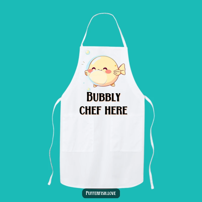 Funny Pufferfish Bubble Apron: Cook with Playful Aquatic Flair