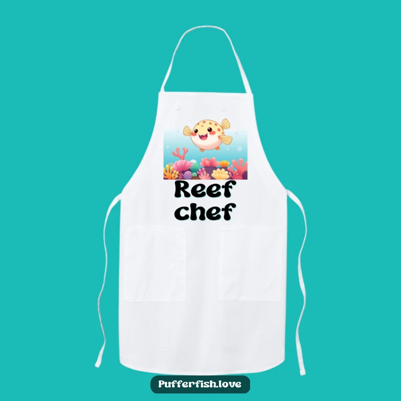 Funny Bouncing Pufferfish Apron: Cook with Ocean Cheer, A Fun Funny Gift