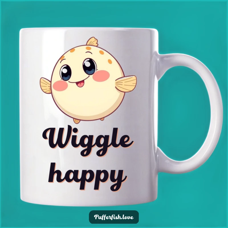 Funny Wiggling Pufferfish Mug: Enthusiastic Joy in Every Sip, A Funny Gift
