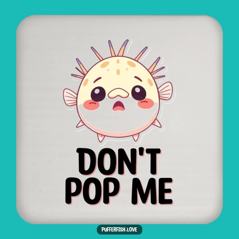 Funny Surprised Pufferfish Coasters: Protect Surfaces with Comical Astonishment
