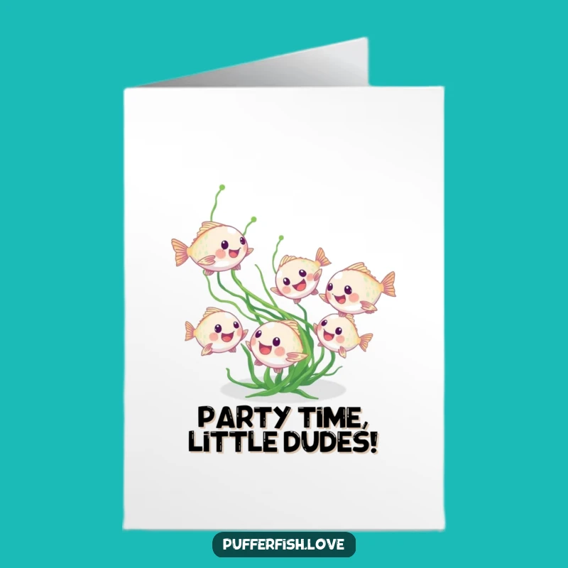Free Printable Birthday Card: Playful Pufferfish - Fun Downloadable Greeting!