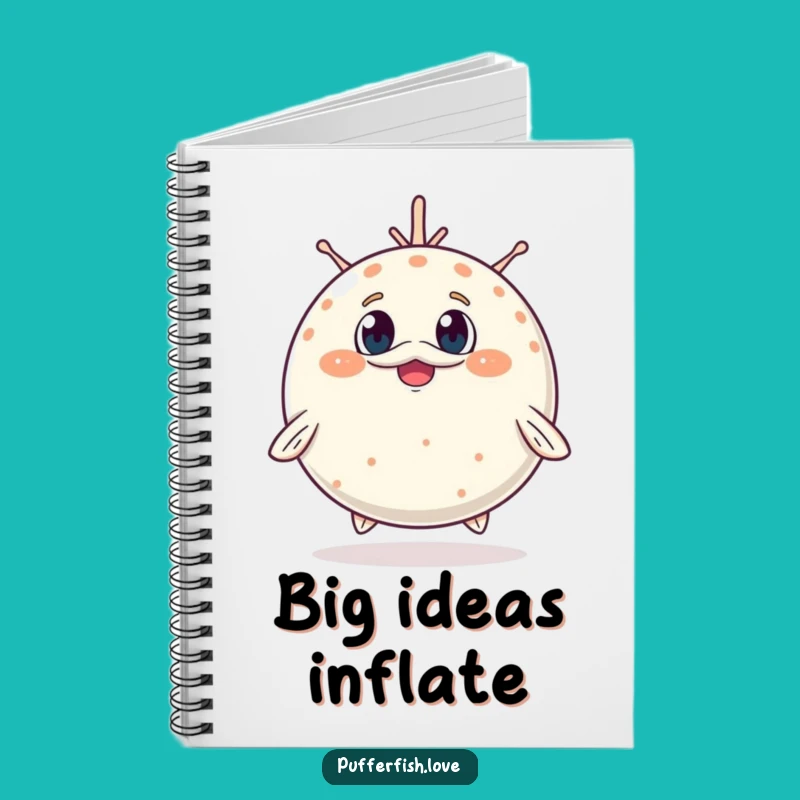 Funny Inflating Pufferfish Notebook: Jot Down Surprises, A Quirky Funny Gift
