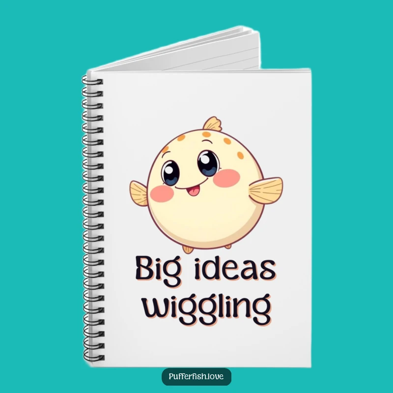 Funny Wiggling Pufferfish Notebook: Capture Joyful Ideas, A Quirky Funny Gift