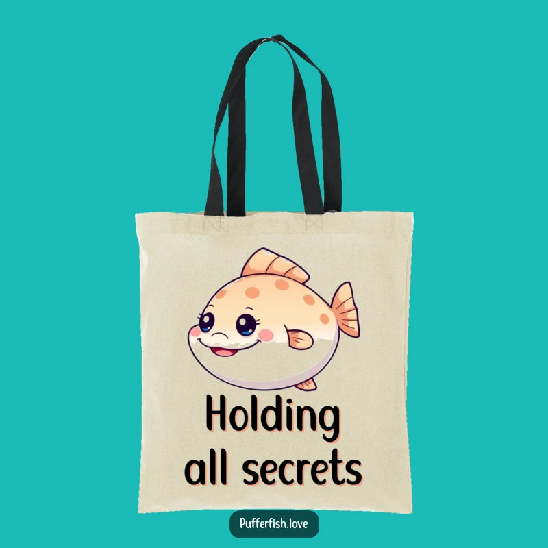 Funny Mischievous Pufferfish Tote Bag: Carry Your Sass with Style
